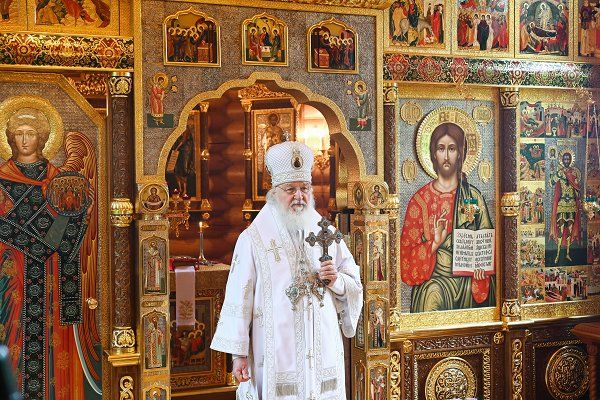 В праздник Вознесения Господня Святейший Патриарх Кирилл совершил Литургию в Александро-Невском скиту