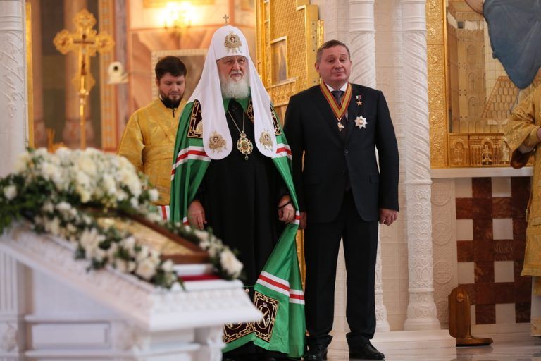 Состоялась встреча Святейшего Патриарха Кирилла с губернатором Волгоградской области и главой Волгоградской митрополии
