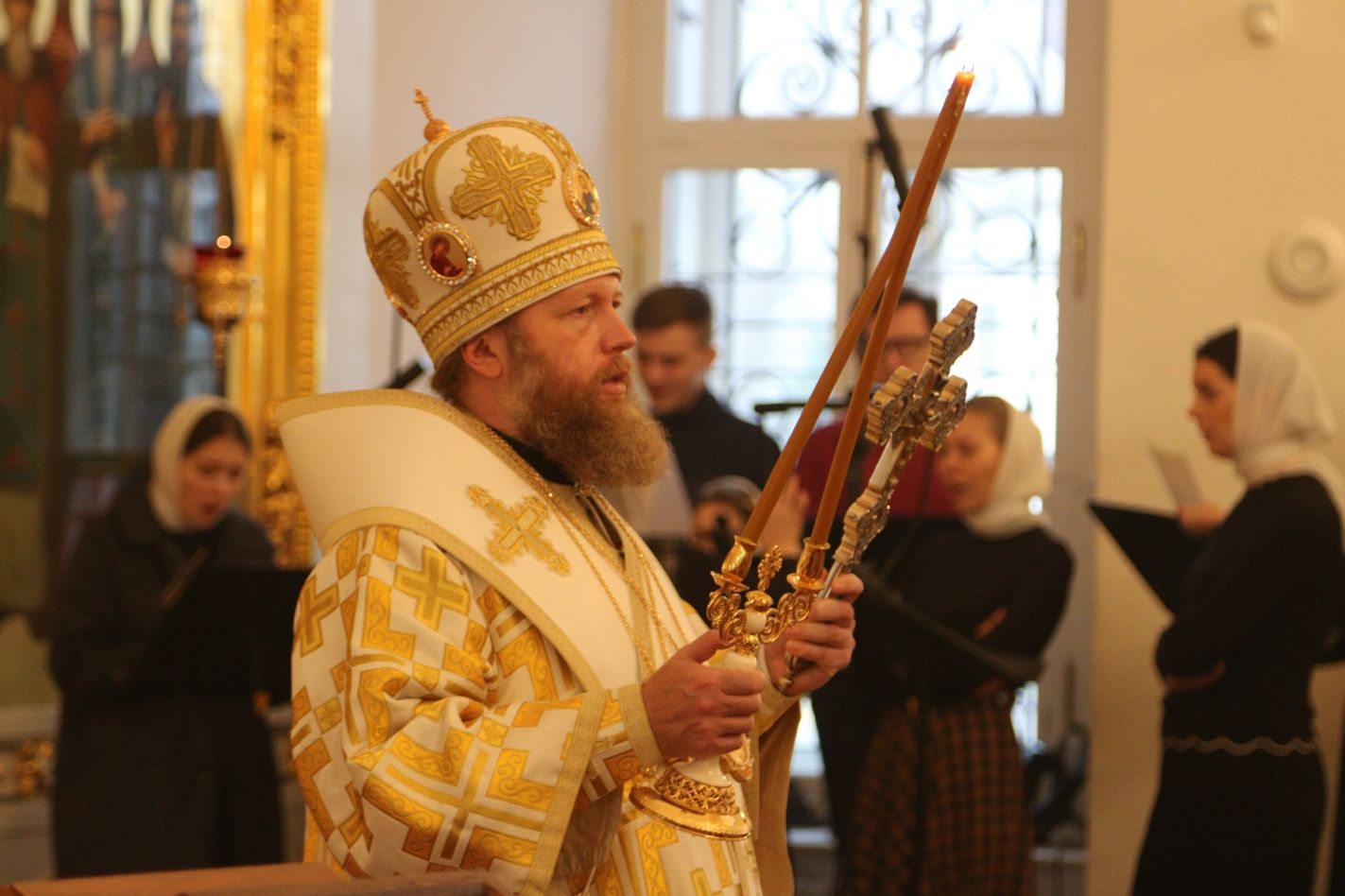 Глава Вологодской митрополии совершил Литургию в Воскресенском кафедральном соборе