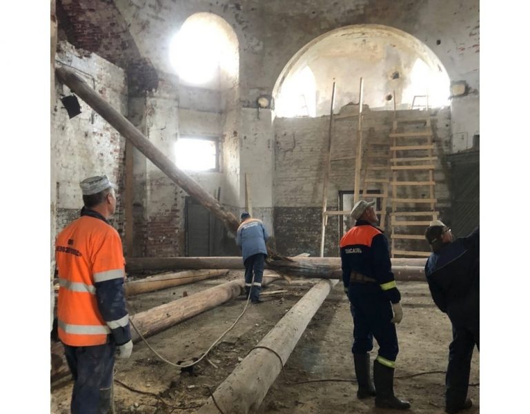 Начались работы по восстановлению Иоанно-Предтеченского храма города Белозерска